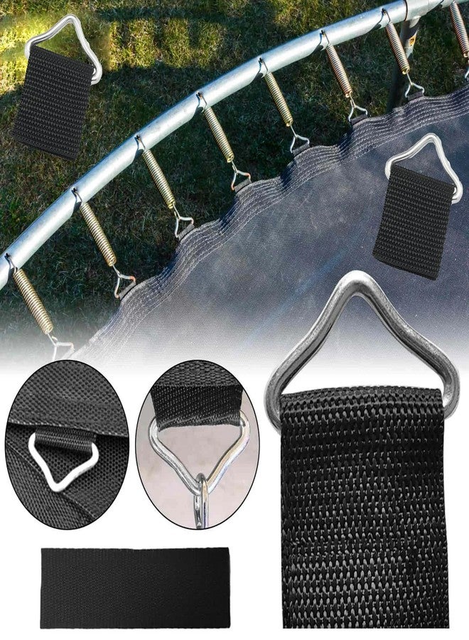 SquEqu 20 Pack Trampoline Triangles Buckle Replacement Stainless Steel Triangle Ring with Sewing Straps Connector for Outdoor Trampoline Springs Indoor Fitness Rebounder Trampoline Mat Round Frame - Image 3