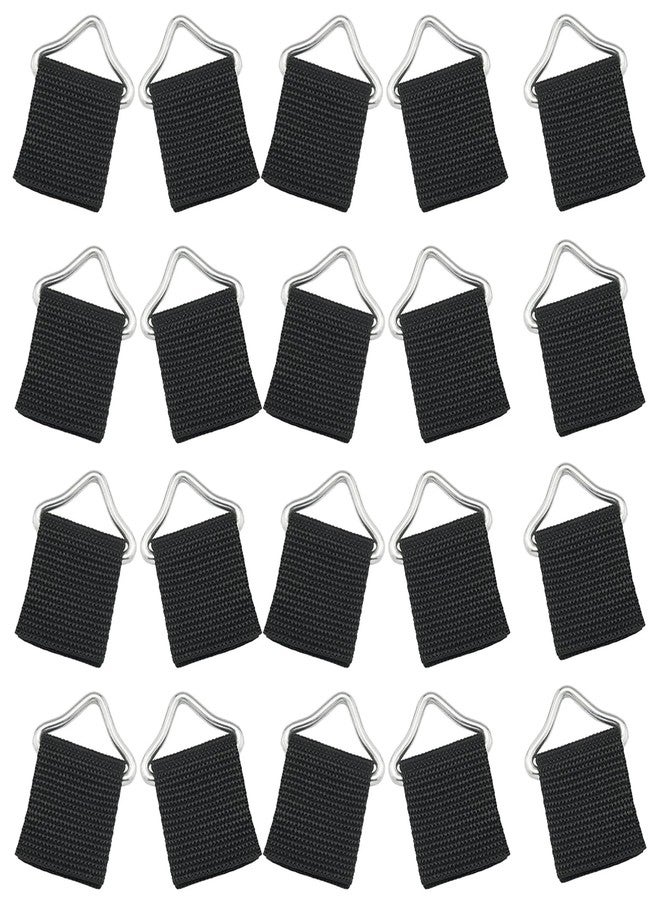 SquEqu 20 Pack Trampoline Triangles Buckle Replacement Stainless Steel Triangle Ring with Sewing Straps Connector for Outdoor Trampoline Springs Indoor Fitness Rebounder Trampoline Mat Round Frame - Image 1