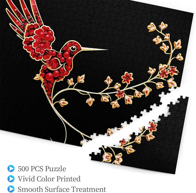 لغز الطيور المعدنية 500 قطعة للكبار ديكور المنزل هدية 20.4 × 15 بوصة - Image 3