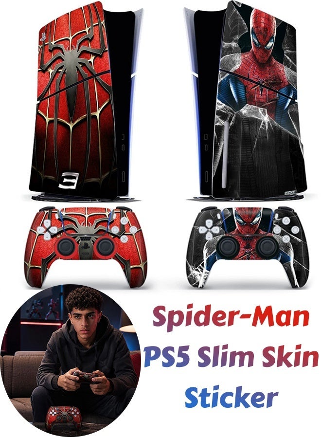 marvelspidermanclassics Marvelspidermanclassics PS5 Slim Disc Version Skin Sticker Set spider-man Vinyl Decal Cover Z30849F1B3B64E4DF2C9AZ