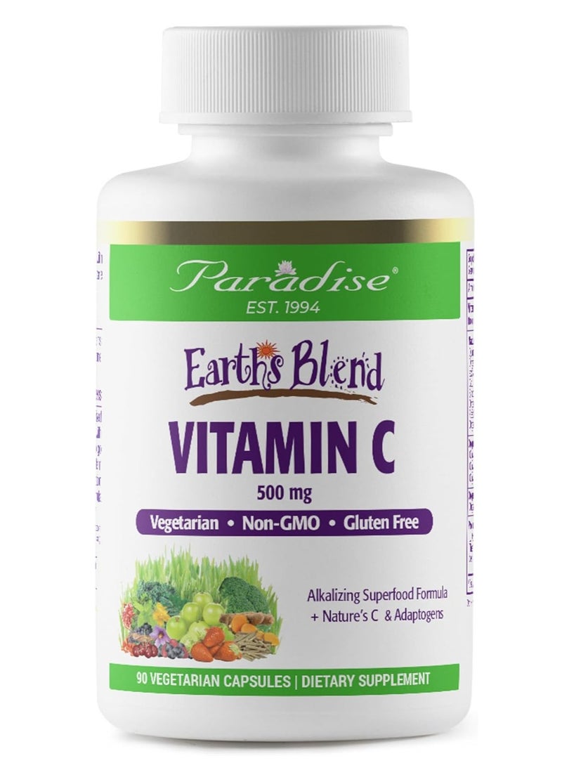 Earth's Blend Vitamin C Superfoods Base of Probiotics & Organic Alkalizing Greens, 90 Vegetarian Capsules - pzsku/Z3084AD72B1EDB8DD45C6Z/45/_/1739797592/5fe702ce-c0cd-4334-9b85-88c478a44e1e