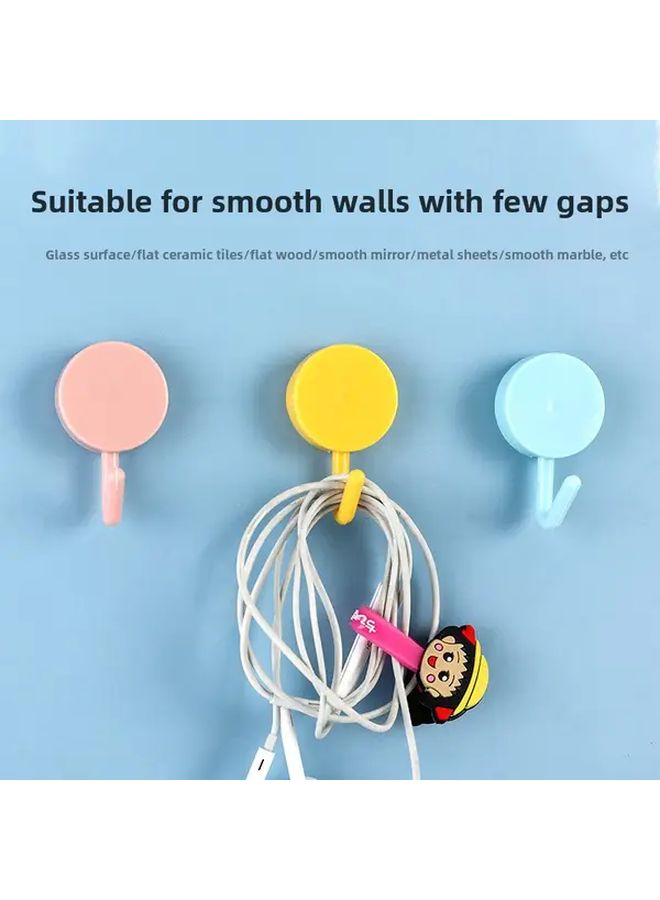 5pcs Heavy Duty Wall Mounted Coat Hooks Nail Free Installation Space Saving Organizer - Image 5