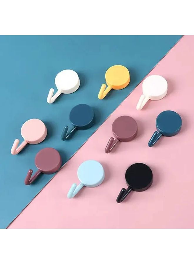 5pcs Heavy Duty Wall Mounted Coat Hooks Nail Free Installation Space Saving Organizer - Image 2