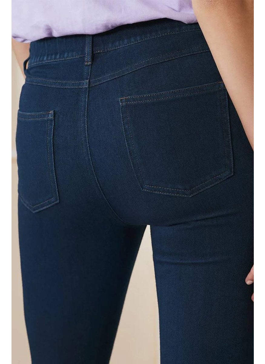 Tchibo Women Regular Fit Washed Stretchable Jeans, Blue  - Image 2