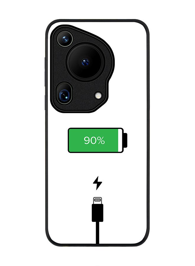 Stylizedd Rugged Black edge case for Huawei Pura 70 Ultra, Slim fit Soft Case Flexible Rubber Edges Anti Drop TPU Gel Thin Cover -  Battery Charging - Image 1