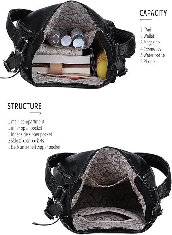 Blikiz® Handbag for Woman or Girl with Detachable Strap & Wallet Purse for Women Handbag with Improve Zipper (Black) - Image 5