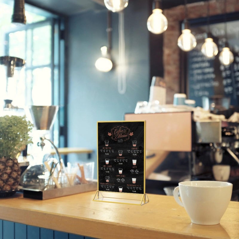 Gold Acrylic Table Number Holders With Stand 12 Pcs For Wedding Restaurant Menu - Image 5