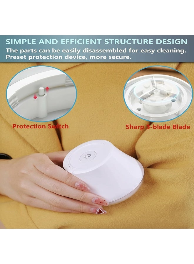 دونيكارت ماكينة إزالة الوبر الكهربائية للأقمشة - قابلة لإعادة الشحن عبر منفذ USB - مزيل وبر محمول للكنزات الصوفية بشفرات قابلة للاستبدال متعددة الألوان - Image 3