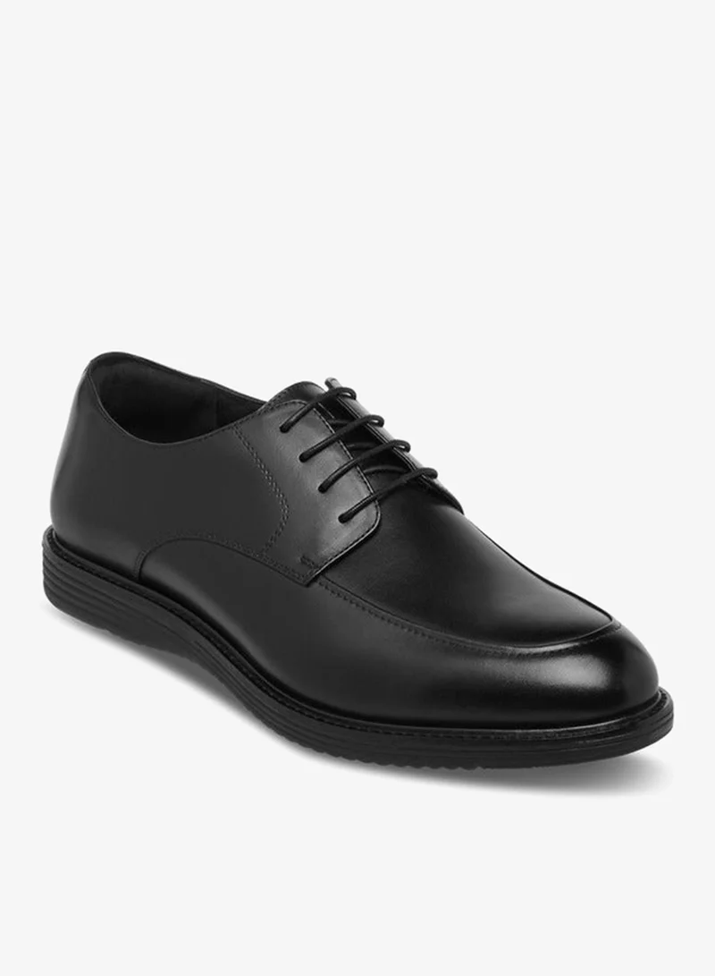 DUCHINI Men's Solid Lace-Up Derby Shoes