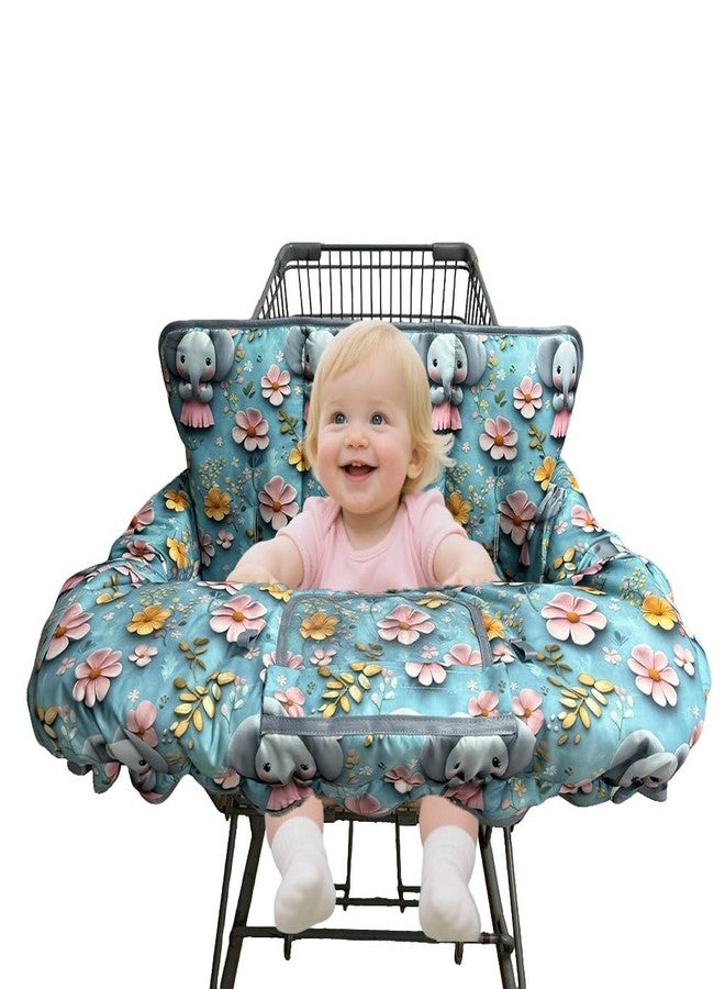 DODO NICI Shopping Cart Cover for Baby, Baby high Chair Cover, Elephant - Image 3