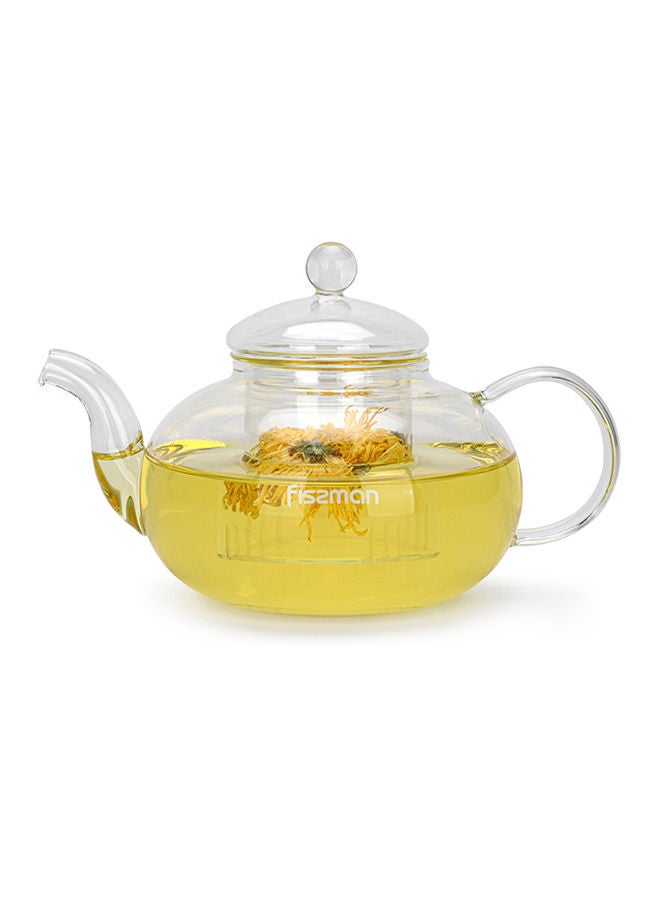 Fissman إبريق شاي زجاجي مع فلتر زجاجي، إبريق شاي زجاجي من البورسليكات، بتصميم أنيق، رائع لأوراق الشاي السائبة، والشاي المزهر، وأكياس الشاي، والماء المنقوع بالفواكه، 800 مل - Image 1