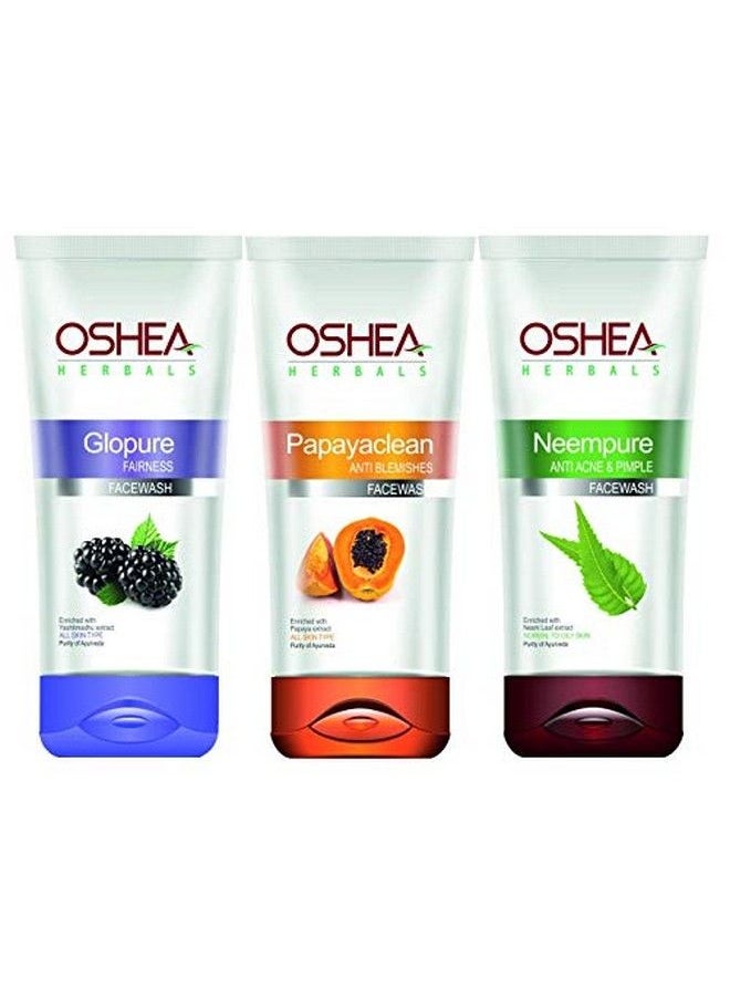 OSHEA Herbals - Glopure/Papayaclean/Neempure Multi Pack Face Wash 120G Each (Pack Of 3) - Image 1