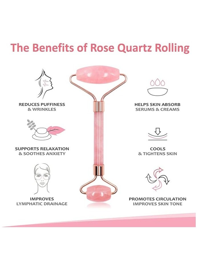 عصا التدليك ومجموعة غوا شا -100 ٪ من الحجر الطبيعي أدوات التدليك الوجه للصرف الليمباتي، مكافحة التضخم والجلد متوهج، العناية بجودة سبا، تغليف الهدايا الجاهزة - Image 2