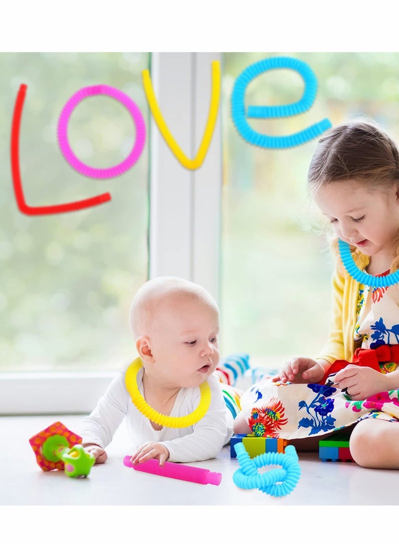 Excefore 6-Piece Sensory Educational Toy Colorful Heavy-Duty Popular Tube - Image 3