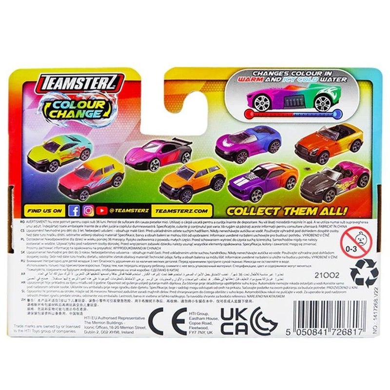 Teamsterz - Colour Change Car Gray 4 Inch - 1417268 - Image 3