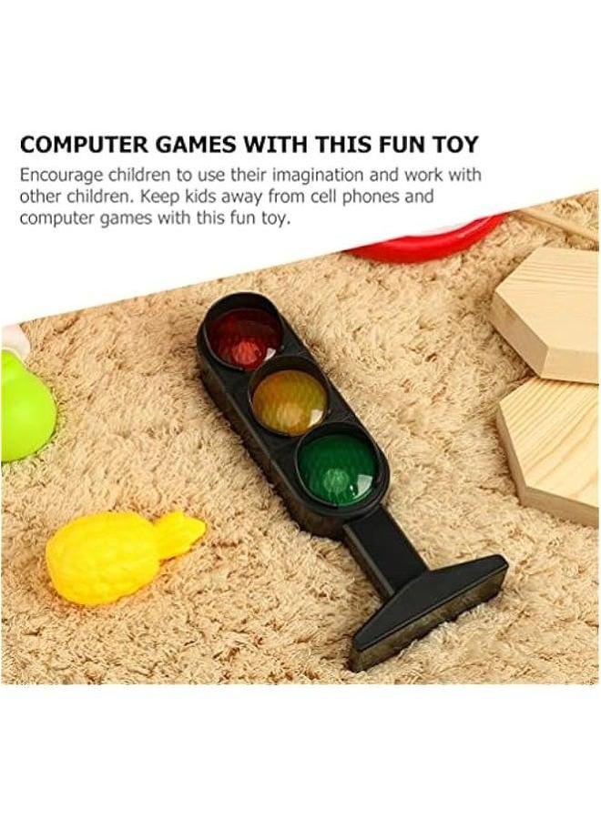 3Pcs Traffic Light Toy Stoplight Model, 20x8cm Signs Mini Stop Pretend Play Lamp Simulation Lights Child Educational - Image 5