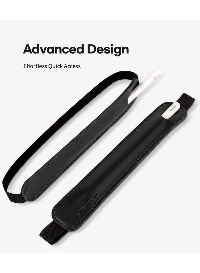 GOOSPERY Pencil Holder Compatible With Apple Pencil (1St & 2Nd Generation) Sling Sleeve Pu Leather Pouch Case Pocket Accessories Elastic Band Fit Ipad 8Th 7Th Mini 5Th Notebook Tablets Black  - Image 4