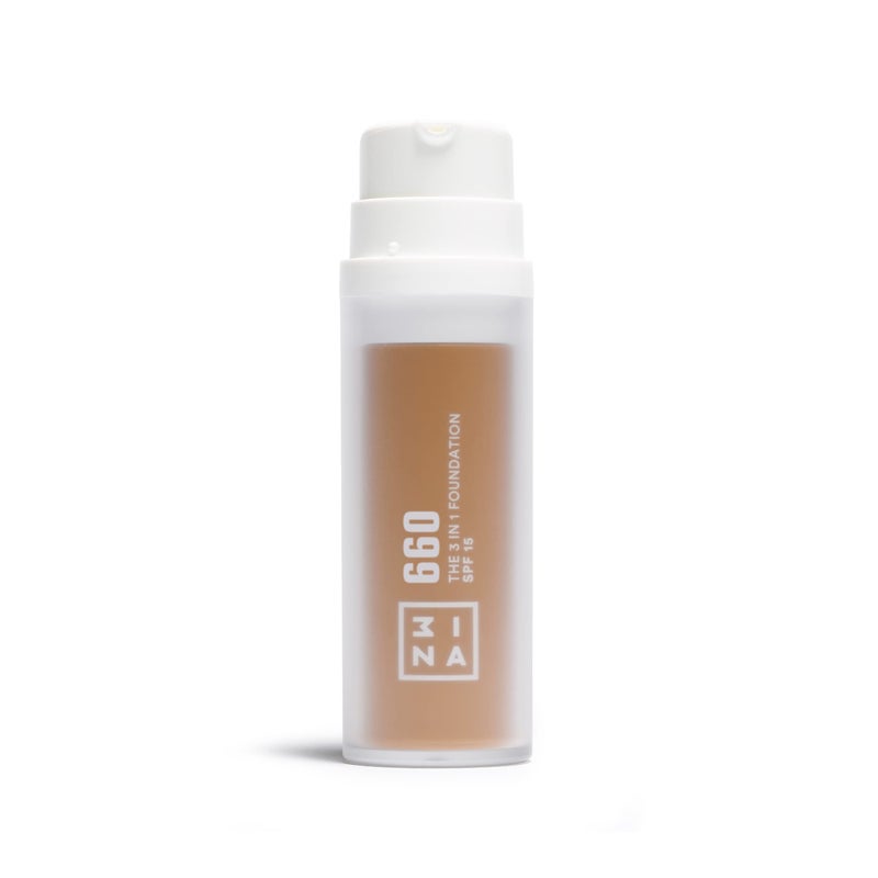 3INA The 3-In-1 Foundation 660 - Vegan Formula - Combination Of Primer, Concealer And Foundation - Medium Coverage - Natural Finish - Perfect For Covering Lines And Blemishes - Long Lasting - 1.01 Oz
