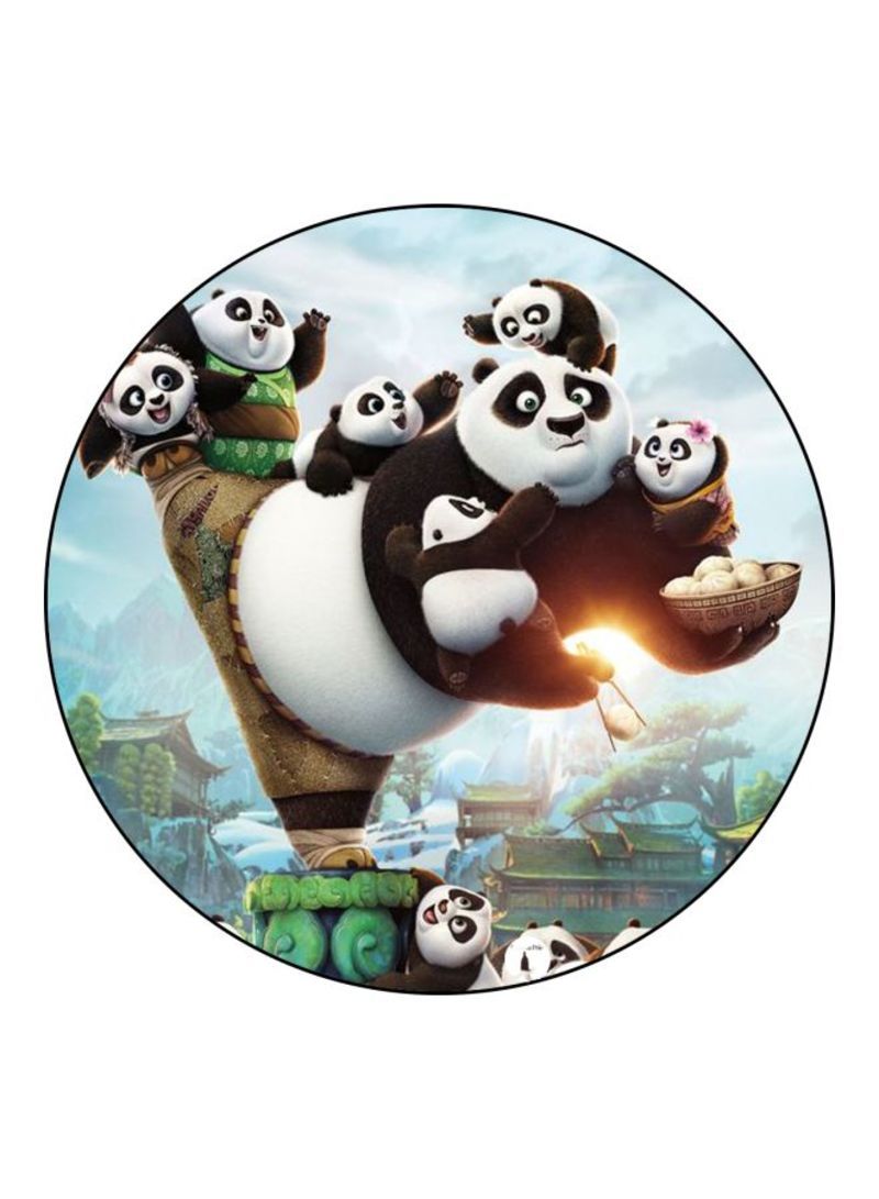 RKN Kung Fu Panda Printed Mouse Pad  White/Brown/Green