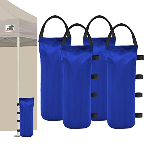 Eurmax USA Weight Capacity 112 LBS Extra Large Pop up Gazebos Weights Sand Bags for Pop up Canopy Tent Pergola Outdoor Instant Canopies,Sand Bags Without Sand, 4-Pack,Blue - Image 1