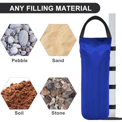 Eurmax USA Weight Capacity 112 LBS Extra Large Pop up Gazebos Weights Sand Bags for Pop up Canopy Tent Pergola Outdoor Instant Canopies,Sand Bags Without Sand, 4-Pack,Blue - Image 4