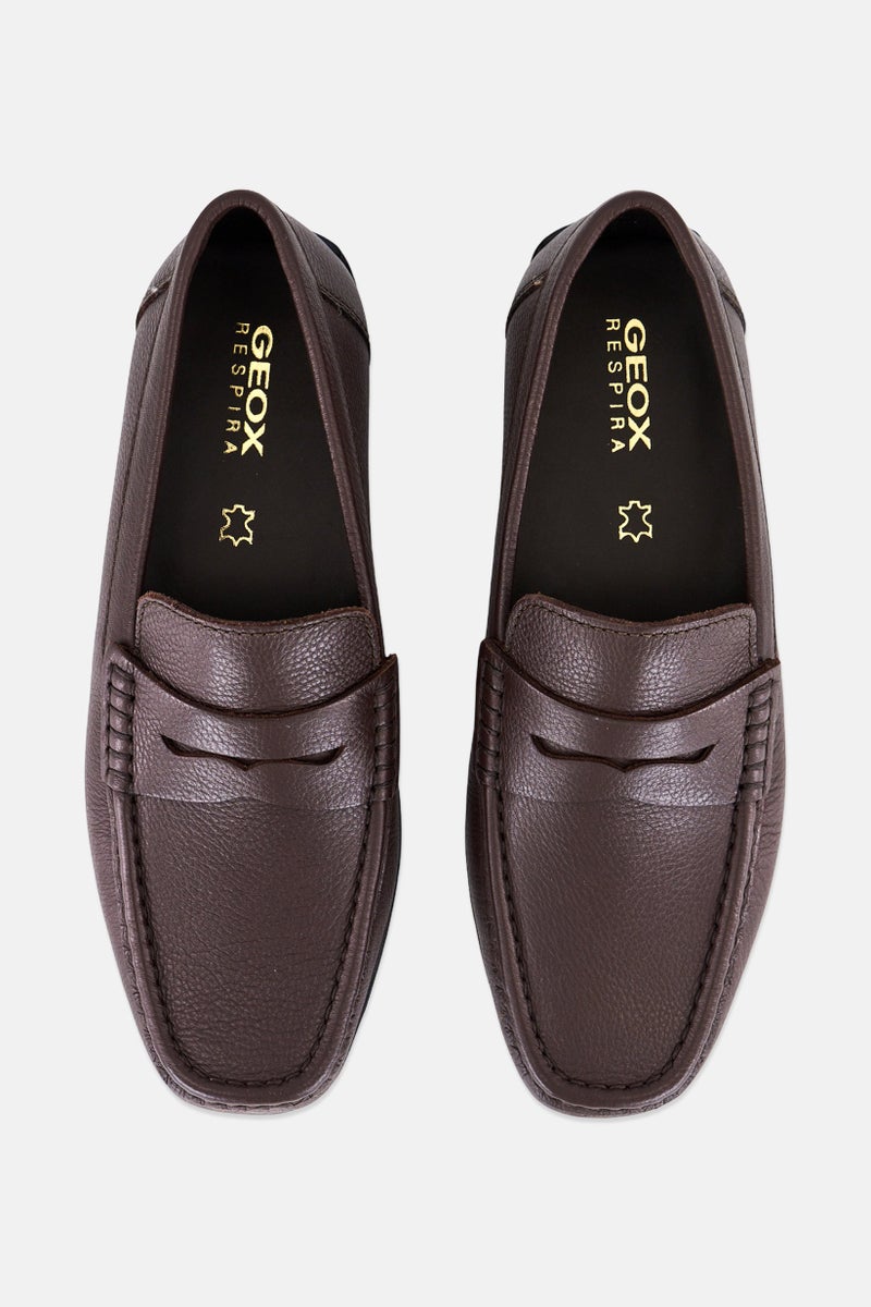 GEOX Men U Kosmopolis Grip Slip On Loafers, Dark Brown - Image 2