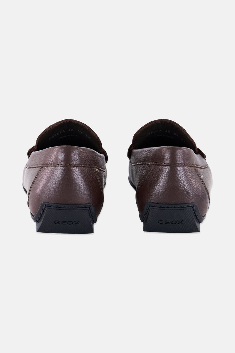 GEOX Men U Kosmopolis Grip Slip On Loafers, Dark Brown - Image 4