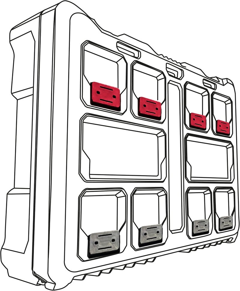StealthMounts Packout Feet - 8 Pack Mounting Feet for Milwaukee Packout System | Milwaukee Packout Mounting Feet | Milwaukee Packout Mounts | Packout Adapter | Milwaukee Packout Feet | Made in UK - Image 2