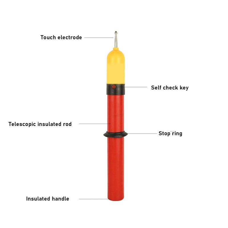 10KV Telescopic Voltage Tester Insulated Retractable Rod with Safety Shielding - Image 3