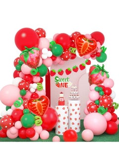 161Pcs Strawberry Birthday Party Decorations Strawberry Balloons Garland Arch Kit Berry First Birthday Party Supplies Strawberry Banner For Baby Shower Girls Summer Fruit Party Decor - pzsku/Z3085790E112346BE09D0Z/45/_/1688193898/5c49ba33-9e01-43de-a443-8312644191e6