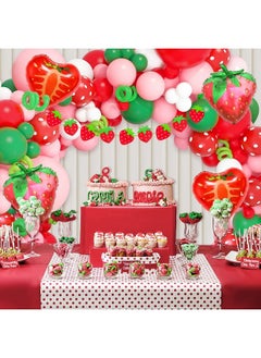 161Pcs Strawberry Birthday Party Decorations Strawberry Balloons Garland Arch Kit Berry First Birthday Party Supplies Strawberry Banner For Baby Shower Girls Summer Fruit Party Decor - pzsku/Z3085790E112346BE09D0Z/45/_/1688193909/11621e2e-1fb2-445e-b0a3-62cc4553d300