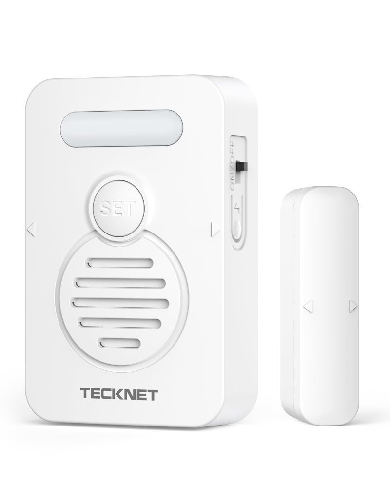 TECKNET Door Alarms for Kids Safety, Door Alarms When Opened, Window Alarm with Smart Voice Alert, 4-Level Adjustable Volume, Refrigerator Sensor Pool Alarm for Home Securityã€Fridgeã€Garage and Window - Image 1