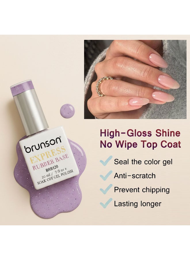 brunson TPO free Rubber Base Gel polish 20ml Soak Off Base Coat for Nail Strengthening Long Lasting Gel Polish Base for Chip Free Shine Brittle Nails UV Rubber base Russian manicure Non Yellowing salon manicure - Image 5