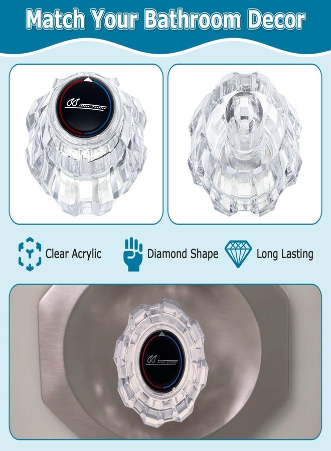 Dreyoo مقبض صنبور دش بديل من Dreyoo لـ 940-240، مقبض صنبور دش متوافق مع سلسلة Avante ذات الطراز القديم من Price Pfister، مقبض دش بديل لصنبور حوض الاستحمام بمقبض واحد، أكريليك شفاف - Image 4