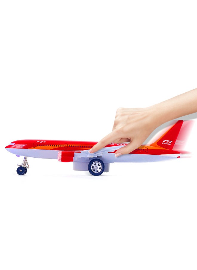 Caiper 7-inch Boeing 777 Alloy Aircraft Pull-back Sound And Light Toy Model With Bracket Color Boxed 51473 Boxed-Color:Blue  - Image 4