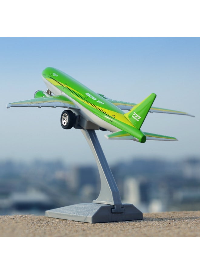 Caiper 7-inch Boeing 777 Alloy Aircraft Pull-back Sound And Light Toy Model With Bracket Color Boxed 51473 Boxed-Color:Blue  - Image 2
