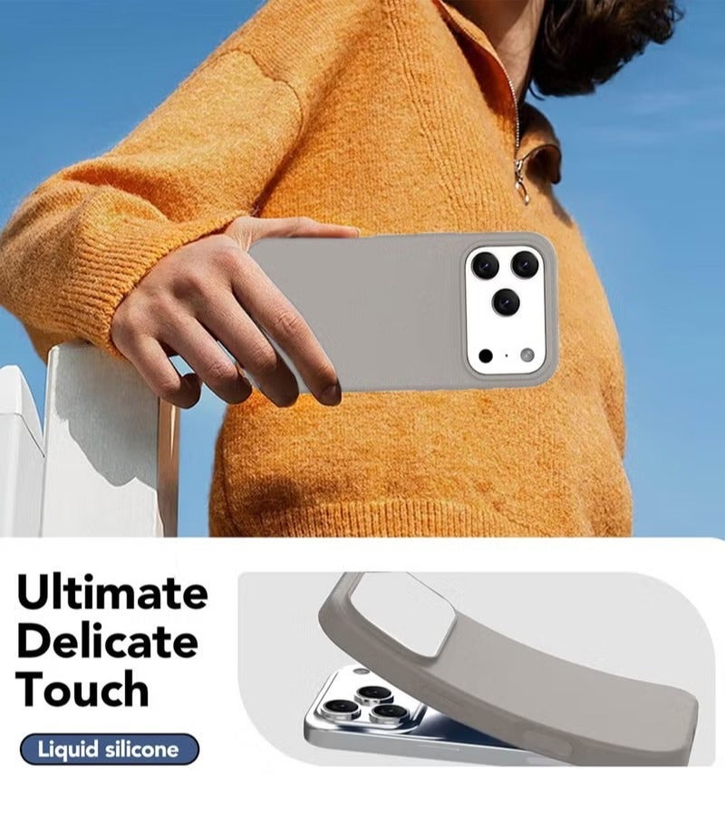 iPhone 17 Pro Max Case Liquid Soft Silicone iPhone 17 Pro Max Cover Anti Scratch with Inside Microfiber Lining Shockproof Protective Phone Case for iPhone 17 Pro Max - Image 3
