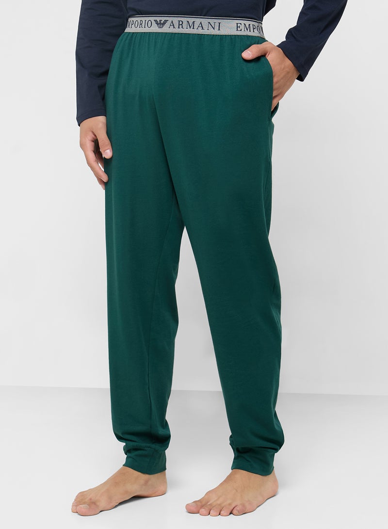 امبوريو ارماني طقم بيجامة وتيشيرت كاجوال بياقة دائرية - Image 4