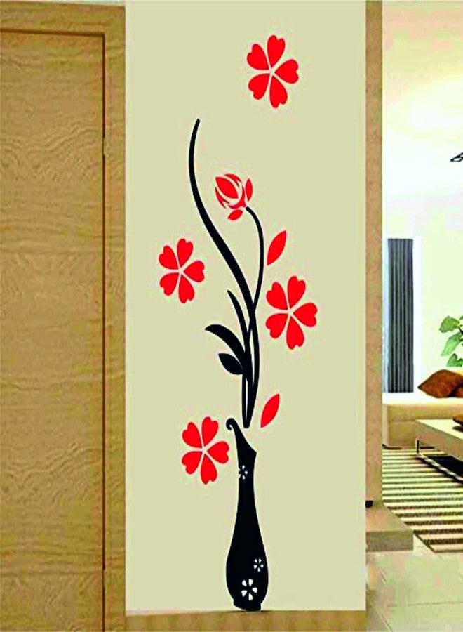 Techgifti ملصق حائط على شكل أصيص زهور من Techgifti™، مقاس قياسي - Image 1