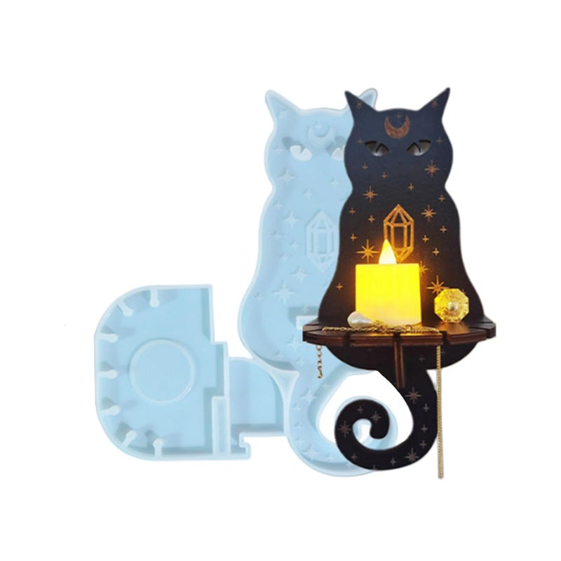 Meschett Resin Molds Silicone Cat Totem Silicone Molds For Making Candle Holder On Wall Epoxy Molds For Diy Resin Art Crafts Gift Home Decoration - Image 1