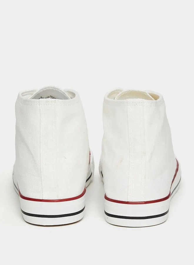 Styli Active Canvas Lace Up Hi-Top Sneakers