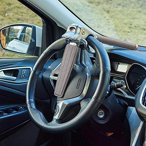 Estink Car Steering Wheel Lock, Folding Car Steering Wheel Anti-Theft Security 3-Direction Lock with 2 Keys, Steering Wheel Anti-Theft Locking Devices, Black - Image 2
