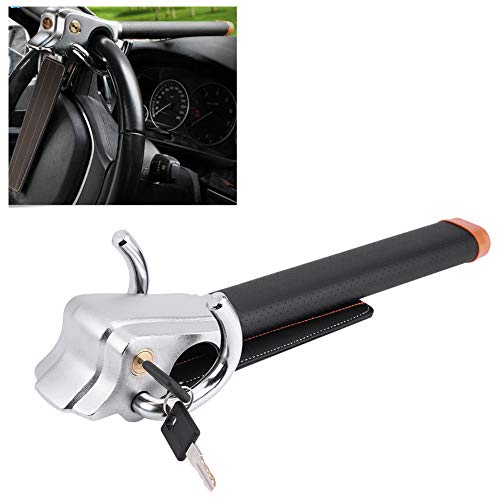 Estink Car Steering Wheel Lock, Folding Car Steering Wheel Anti-Theft Security 3-Direction Lock with 2 Keys, Steering Wheel Anti-Theft Locking Devices, Black - Image 1