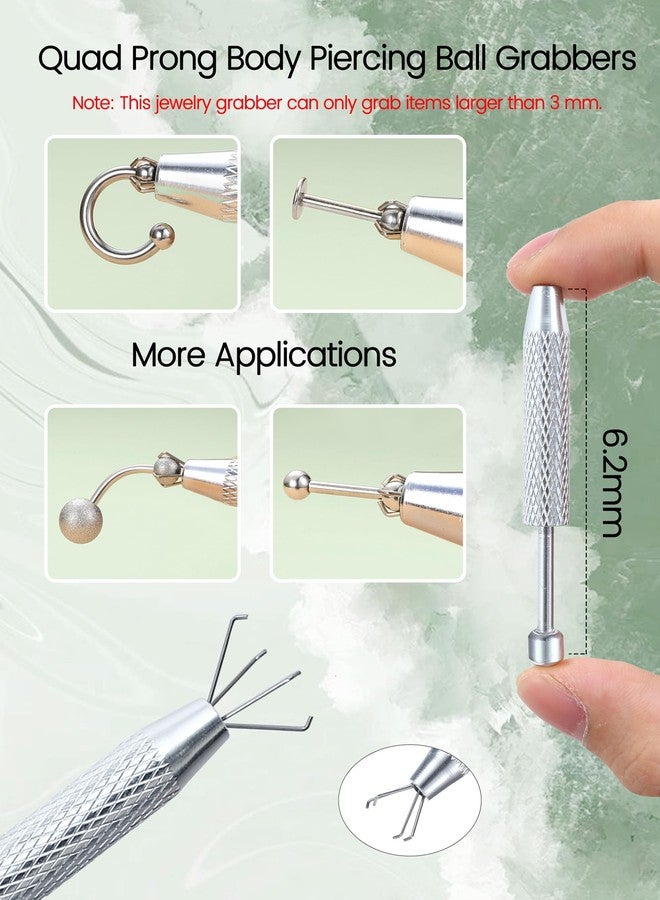 Fansilver 18G 16G Flat Back Stud Earrings for Women with Piercing Ball Grabber Tool - 316L Surgical Steel Cartilage Hoop Earrings Stack, Internal Thread CZ Stud Piercing Jewelry for Tragus Helix Conch - Image 5