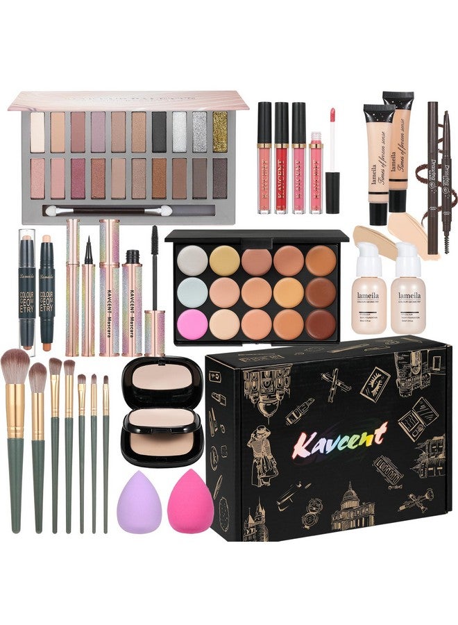KAVCENT Makeup Kit Makeup Kit For Women Full Kit Makeup Sets For Teens Girls Makeup Gift Set For Women 20 Color Eyeshadow Palette Lip Gloss Foundation Concealer Makeup Powder - Image 1