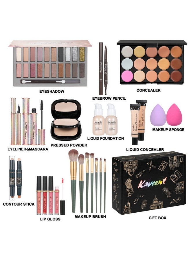 KAVCENT Makeup Kit Makeup Kit For Women Full Kit Makeup Sets For Teens Girls Makeup Gift Set For Women 20 Color Eyeshadow Palette Lip Gloss Foundation Concealer Makeup Powder - Image 3