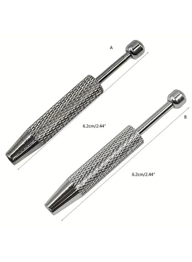Silvery 4 Prong Jewelry Tweezers Heavy Duty Metal Construction Non Slip Grip - Image 4