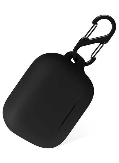 Silicone Case for Anker Soundcore K20i, Protective Cover with Carabiner (Black)