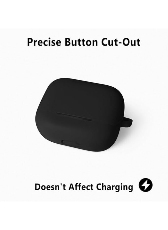 Silicone Case for Anker Soundcore K20i, Protective Cover with Carabiner (Black)  - Image 5