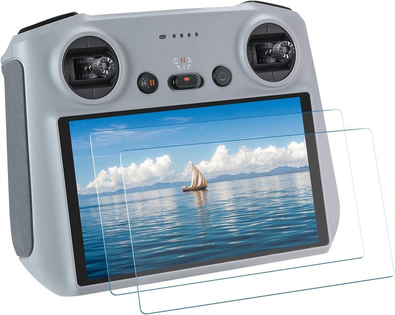 Vertus ® DJI RC، واقي شاشة زجاجي مقسى بدقة HD لـ DJI Mini 3 Pro Drone / DJI MINI 4 Pro / Mini 3 / Dji Air 3 / Mavic 3 Pro، كلاسيكي / DJI Mavic Air 2S RC Touch Remote Controller (5.5 بوصة، عبوة من 2) - Image 1